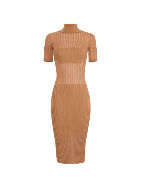 Elisabetta Franchi knit dress with transparency details Neutrals AM22S62E2