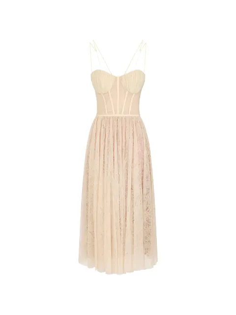 Elisabetta Franchi dress in floral lace Neutrals AB97162E2