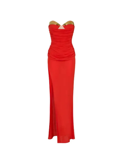 Elisabetta Franchi Red Carpet dress in lightweight crêpe jersey Red ABR3562E2