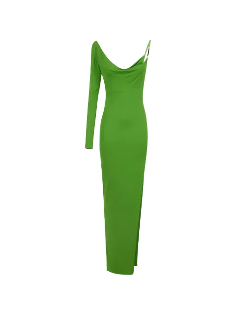 Elisabetta Franchi one-shoulder maxi dress Green ABR4762E2