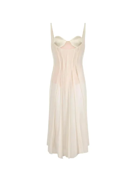 Elisabetta Franchi dress in georgette fabric Neutrals AB93462E2