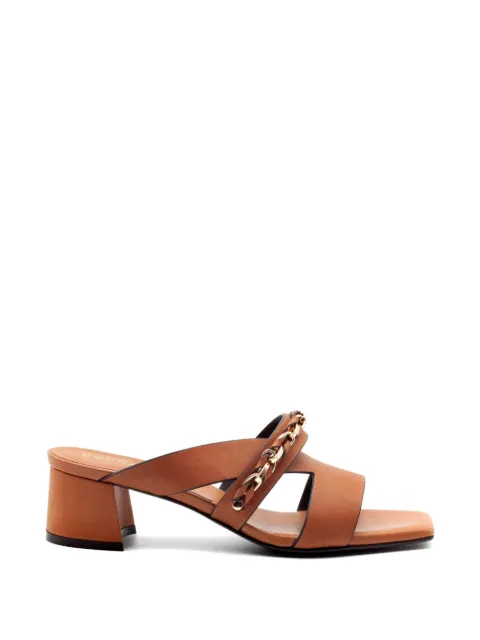 Donnarì crossed straps chain sandals Brown GD34EAVENA