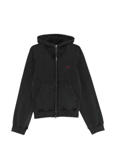 Martine Rose graphic-print zip-up hoodie Black 682JS02002