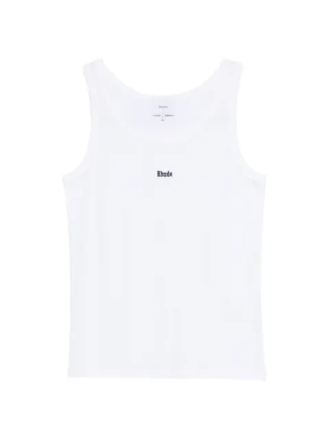 RHUDE logo-embroidered tank top White RHSS26TA013610972
