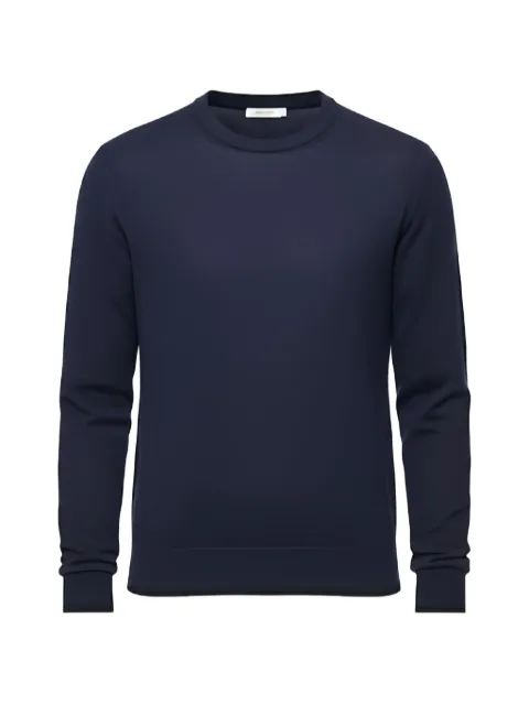 Tombolini fine-knit crew-neck sweater Blue WM45ZML6U770