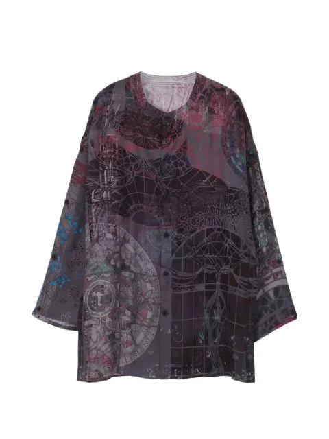 Yohji Yamamoto printed shirt Grey HKB794031