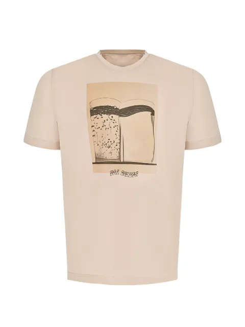 Pal Zileri graphic crew-neck T-shirt Neutrals Y3MJG262MJ774