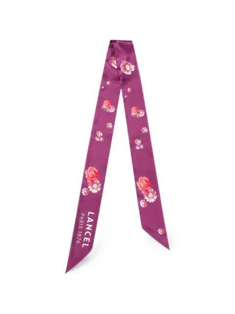 Lancel floral-print scarf Purple A08346Q6TU