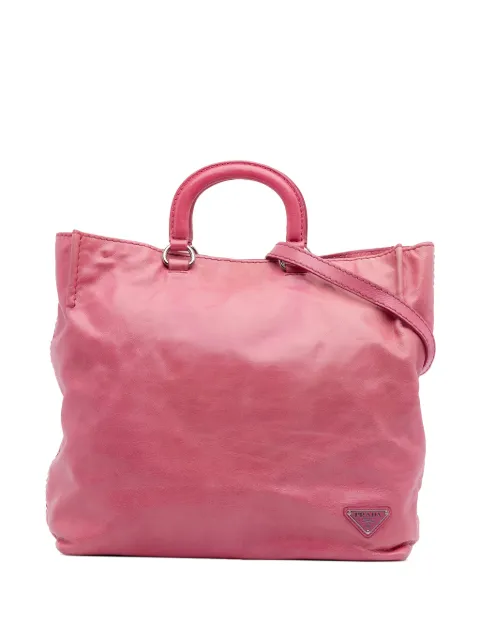 Prada Pre-Owned 2013-2025 Vitello Shine Open Convertible Tote satchel Pink OS12O3B15QYB965M
