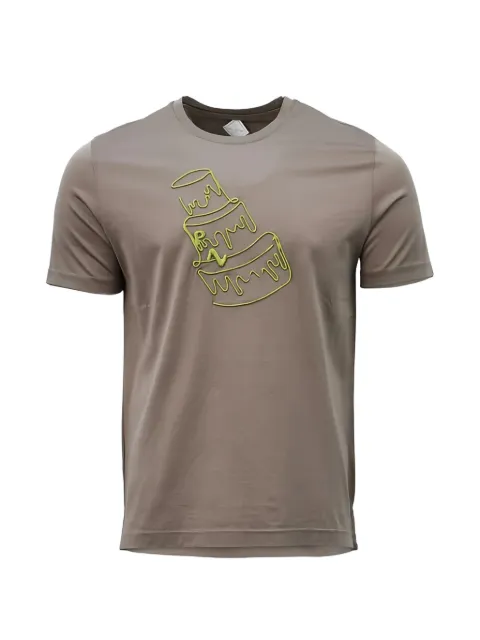 Pal Zileri graphic print T-shirt Brown Y3MJG261MJ773