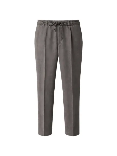 Pal Zileri drawstring-waistband pleated trousers Brown 9B31NH443ERP980