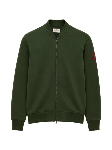 Pal Zileri logo-embroidered zip-up bomber jacket Green 9BFMFK591RJ792