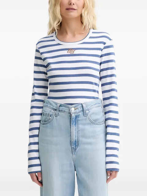 MUNTHE striped long-sleeve T-shirt Blue 252110225264