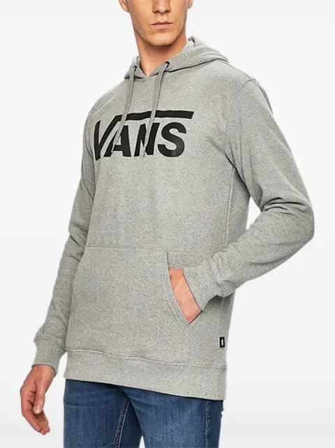 Vans logo-print kangaroo-pocket hoodie Grey VN0A456BADY1