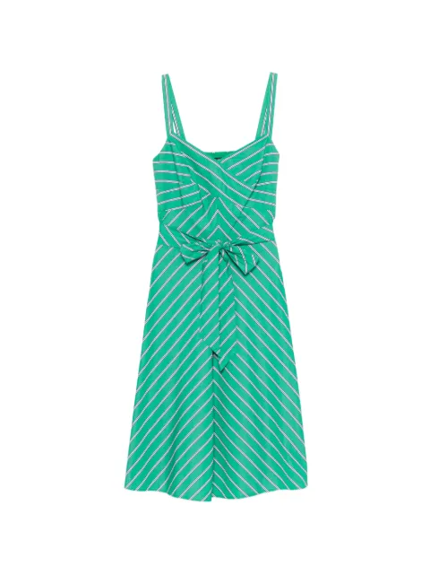Lauren Ralph Lauren striped tie-waist mini dress Green 200P03708
