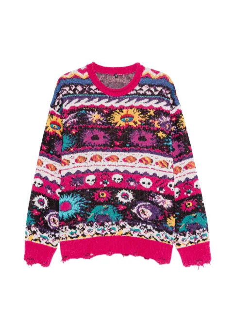 R13 floral distressed sweater Black R13WY351