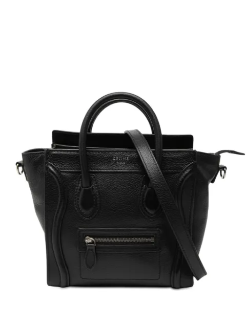 Celine Pre-Owned 2012-2018 Nano Leather Luggage Tote satchel Black NK1N3GOMH9RZXBJF