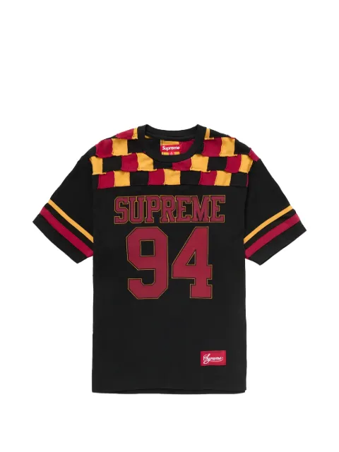 Supreme Patchwork Yoke Football T-shirt Black SPYTFB2025