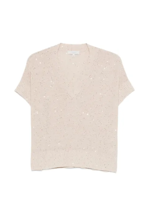 Antonelli V-neck T-shirt Neutrals 41778Q0162520120
