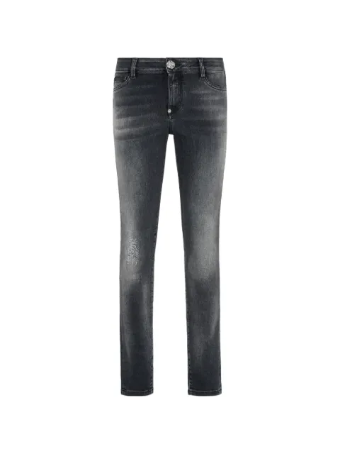 Philipp Plein distressed slim-fit jeans Grey FABCWDT2171PDE004N