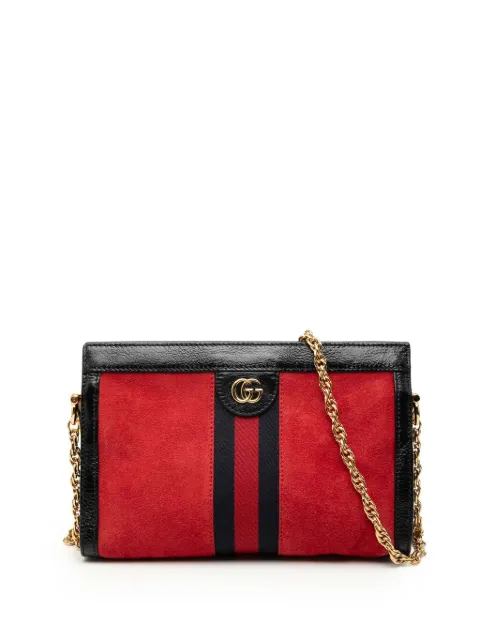 Gucci Pre-Owned 2000-2015 Small Suede Ophidia Chain crossbody bag Black XS848L5VVYLQ3VGQ