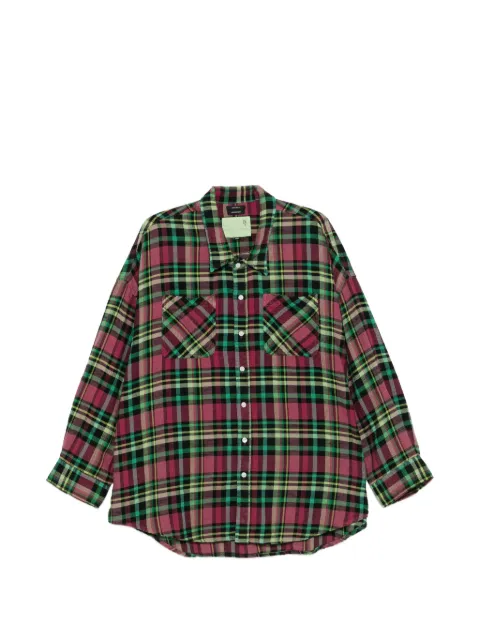 R13 plaid pocket shirt Pink R13WR015R783B