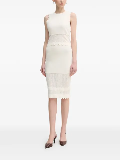 Gaudi scalloped-trim sleeveless top Neutrals 511FD43007