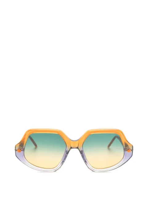 Kuboraum Mask P20 geometric-frame sunglasses Orange P20