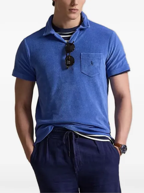 Polo Ralph Lauren chest-pocket polo-collar T-shirt Blue 710A12491003
