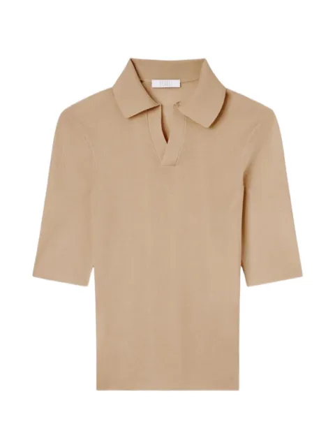 Fedeli V-neck short-sleeved top Neutrals MD00719950