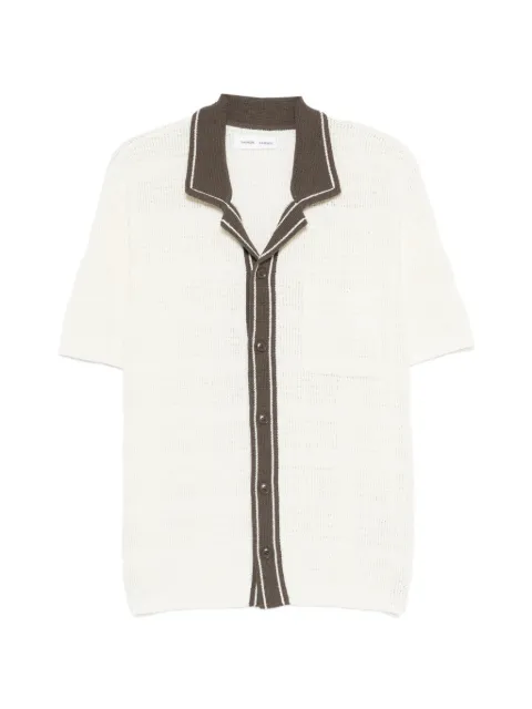 SAMSOE SAMSOE Sapercy button trim polo shirt Neutrals 15936