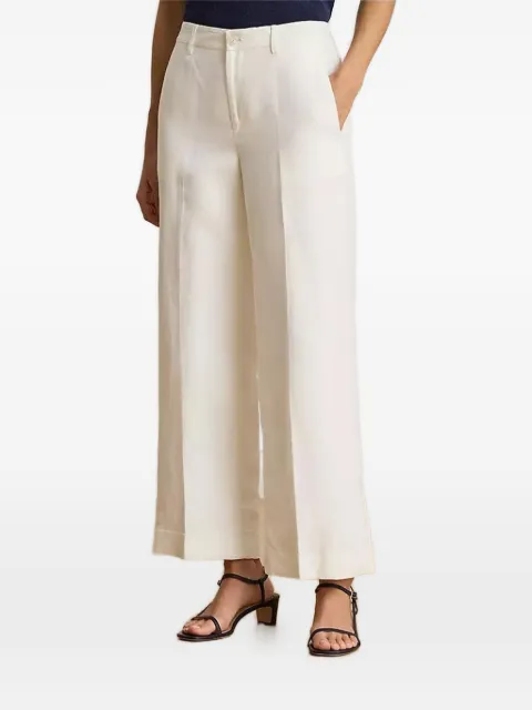 Lauren Ralph Lauren pleated cropped trousers Neutrals 200P08107001