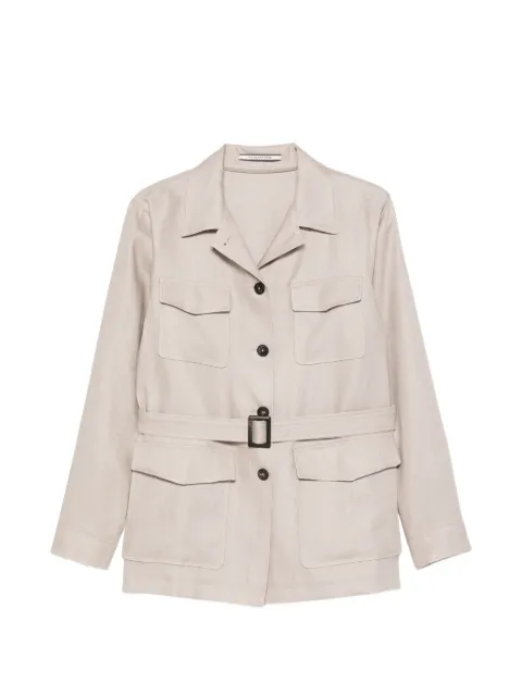 Tagliatore belted pocket jacket Neutrals JLAUREN340021