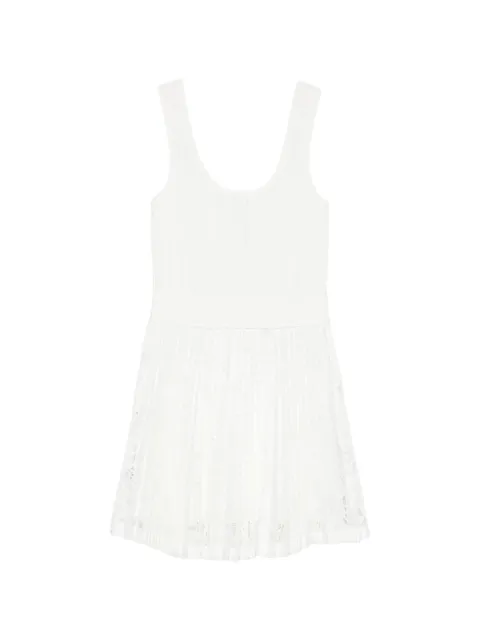 SIMKHAI pleated lace mini dress White 2261251PK