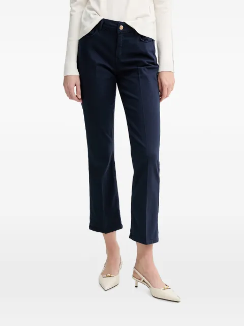 FRACOMINA logo-patch trousers Blue FY26SV8030W61501
