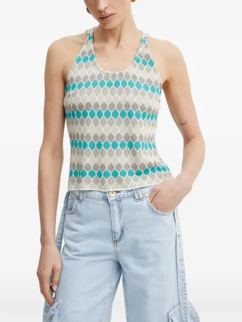 FRACOMINA geometric halterneck top Grey FS25ST4005K414F8