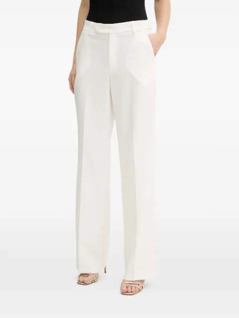 FRACOMINA logo-plaque tapered trousers White FY26SV4025W42901