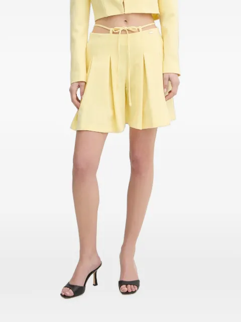 FRACOMINA pleated shorts Yellow FJ26SV6002W84201