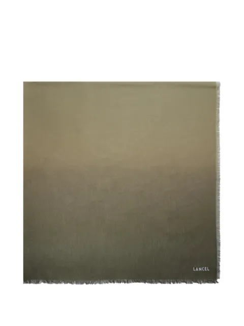 Lancel Sunset logo-detail fringed scarf Grey A13509YYTU