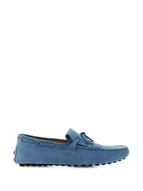Doucal's fringed lace-up loafers Blue DU3153PORTUF106NA01SS23