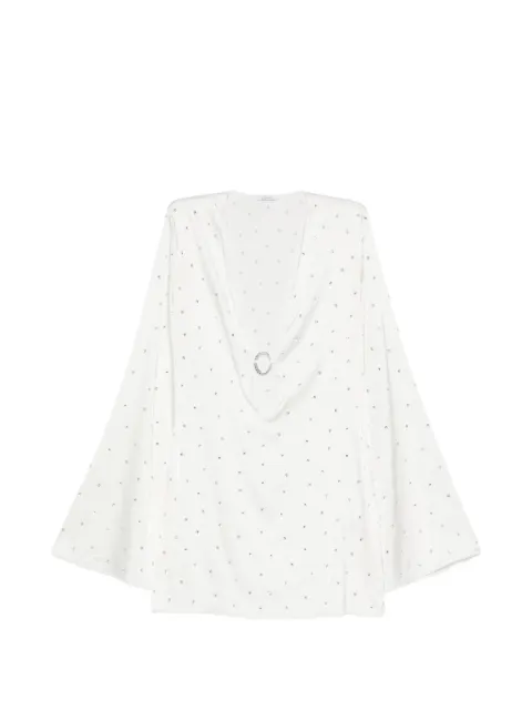 Oséree crystal-embellished ring-detail mini dress White BGKF268