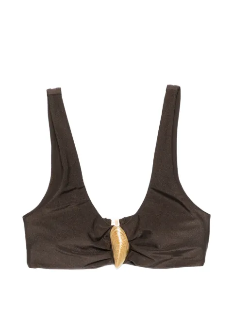 SIMKHAI leaf detail bikini Brown 2269074SWCHCLT
