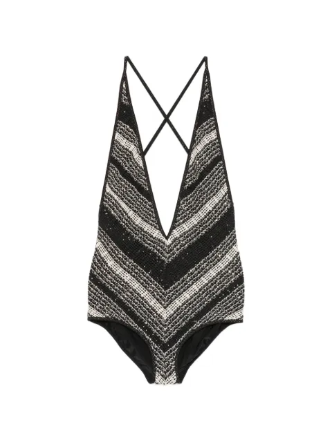 Missoni zigzag sequin-embellished swimsuit Black MS26SP12BV00J7