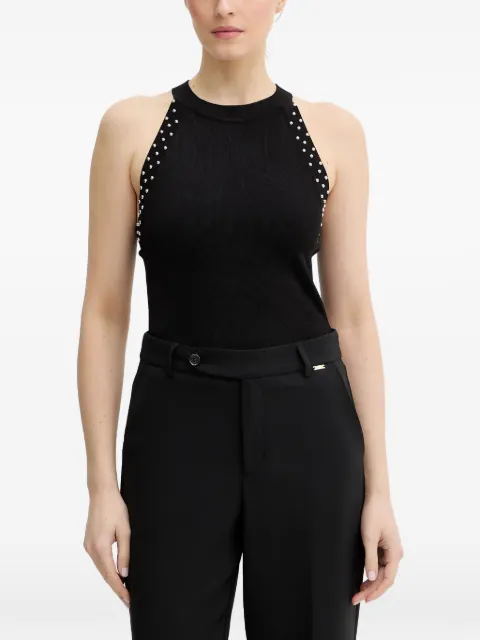FRACOMINA studded halter-neck tank top Black FR26ST4003K42101