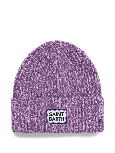 MC2 Saint Barth logo-label beanie hat Purple WENG005