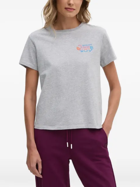 MC2 Saint Barth lettering-embroidered T-shirt Grey EMI0002
