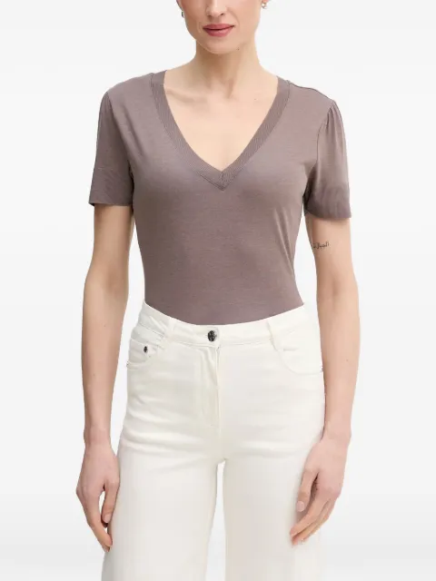 Mos Mosh MMSink v-neck short-sleeve T-shirt Brown 161010