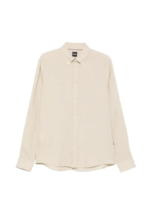 BOSS buttoned shirt Neutrals 50556077
