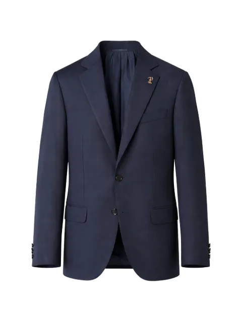 Pal Zileri logo-pin single-breasted jacket Blue W32CZ222IG176SS23