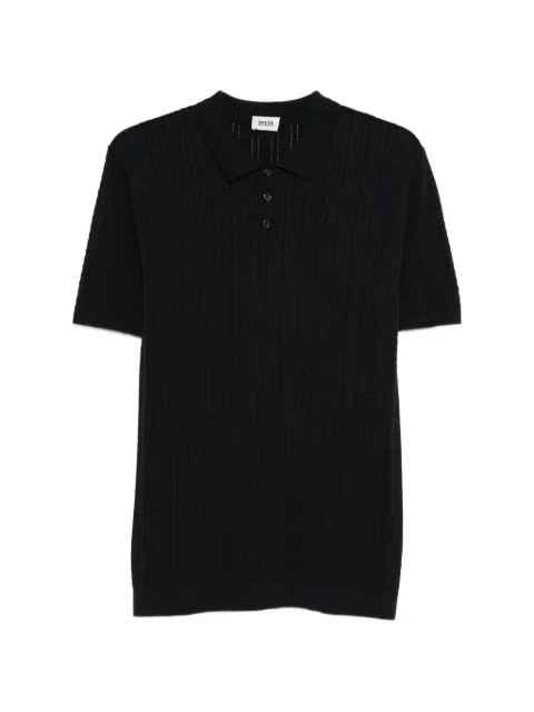 Drykorn Triton cable-knit polo shirt Blue TRITON420197
